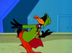 Screenshots from the 1996 Warner Bros. cartoon Superior Duck