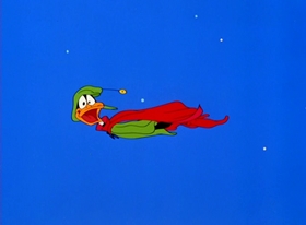 Screenshots from the 1996 Warner Bros. cartoon Superior Duck