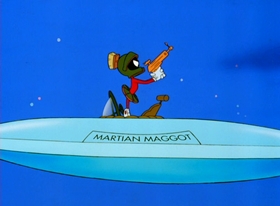Screenshots from the 1996 Warner Bros. cartoon Superior Duck