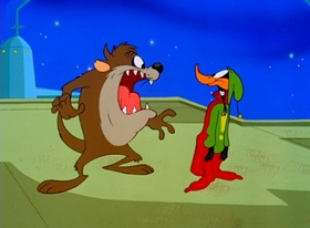 Screenshots from the 1996 Warner Bros. cartoon Superior Duck