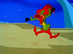 Screenshots from the 1996 Warner Bros. cartoon Superior Duck