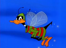 Screenshots from the 1996 Warner Bros. cartoon Superior Duck