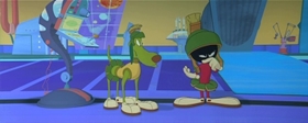 Screenshots from the 1996 Warner Bros. cartoon Marvin the Martian in the Third Dimension