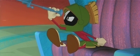 Screenshots from the 1996 Warner Bros. cartoon Marvin the Martian in the Third Dimension