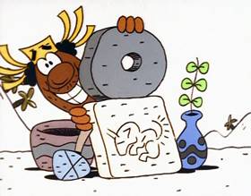 Screenshots from the 1996 Focus Design, Inc. cartoon This For That