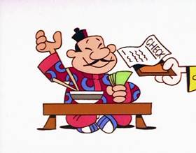 Screenshots from the 1996 Focus Design, Inc. cartoon This For That