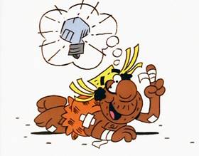 Screenshots from the 1996 Focus Design, Inc. cartoon This For That