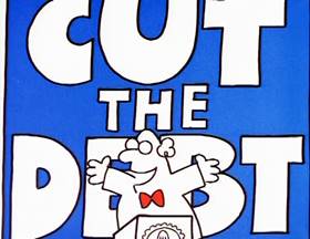 Screenshots from the 1996 Focus Design, Inc. cartoon Tyrannosaurus Debt