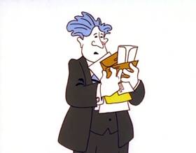 Screenshots from the 1996 Focus Design, Inc. cartoon The Check