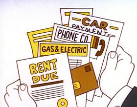 Screenshots from the 1996 Focus Design, Inc. cartoon The Check