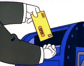 Screenshots from the 1996 Focus Design, Inc. cartoon The Check
