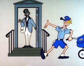 Screenshots from the 1996 Focus Design, Inc. cartoon The Check