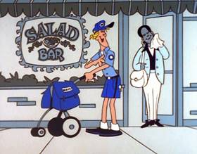 Screenshots from the 1996 Focus Design, Inc. cartoon The Check