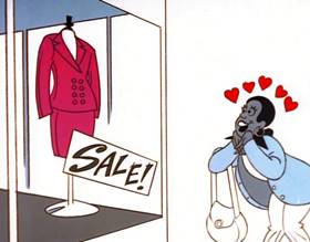 Screenshots from the 1996 Focus Design, Inc. cartoon The Check