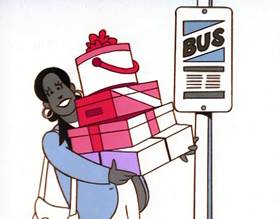 Screenshots from the 1996 Focus Design, Inc. cartoon The Check