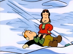 Screenshots from the 1996 CINAR cartoon She Flies Through The Air