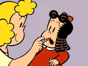 Screenshots from the 1996 CINAR cartoon Tiny Tot