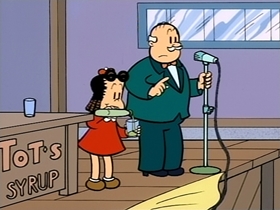 Screenshots from the 1996 CINAR cartoon Tiny Tot