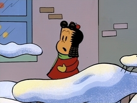 Screenshots from the 1996 CINAR cartoon The Night Before Christmas