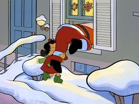 Screenshots from the 1996 CINAR cartoon The Night Before Christmas