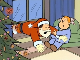 Screenshots from the 1996 CINAR cartoon The Night Before Christmas