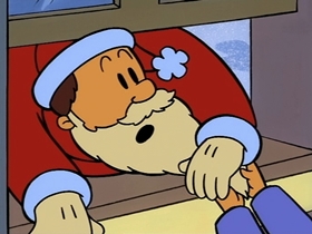 Screenshots from the 1996 CINAR cartoon The Night Before Christmas