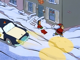 Screenshots from the 1996 CINAR cartoon The Night Before Christmas