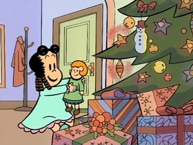 Screenshots from the 1996 CINAR cartoon The Night Before Christmas