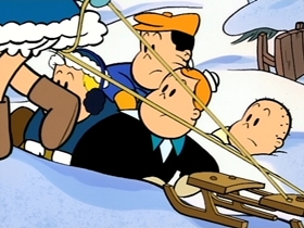 Screenshots from the 1996 CINAR cartoon The Night Before Christmas