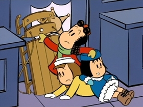 Screenshots from the 1996 CINAR cartoon The Night Before Christmas