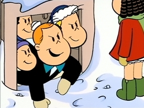 Screenshots from the 1996 CINAR cartoon The Night Before Christmas