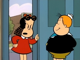 Screenshots from the 1996 CINAR cartoon The Piggy Bank Guard