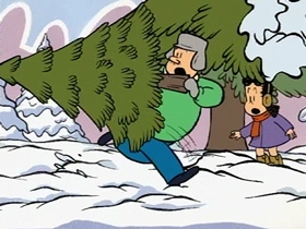 Screenshots from the 1996 CINAR cartoon Oh Christmas Tree