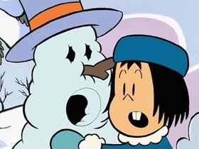 Screenshots from the 1996 CINAR cartoon Santa