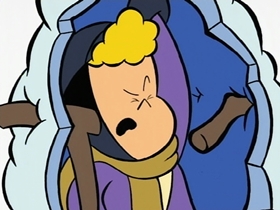 Screenshots from the 1996 CINAR cartoon Santa