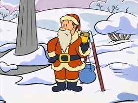 Screenshots from the 1996 CINAR cartoon Santa