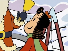 Screenshots from the 1996 CINAR cartoon Santa