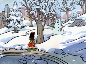 Screenshots from the 1996 CINAR cartoon Santa