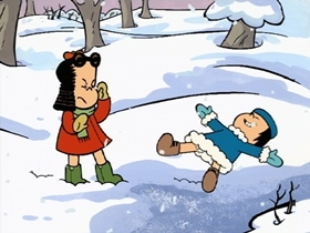 Screenshots from the 1996 CINAR cartoon Santa