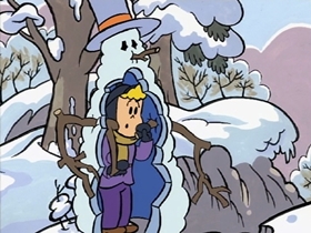 Screenshots from the 1996 CINAR cartoon Santa