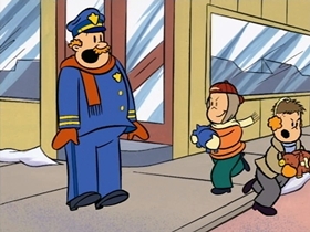 Screenshots from the 1996 CINAR cartoon Santa