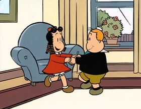 Screenshots from the 1996 CINAR cartoon Valentine