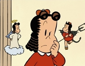 Screenshots from the 1996 CINAR cartoon Valentine