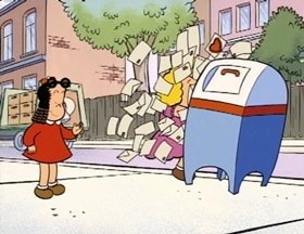 Screenshots from the 1996 CINAR cartoon Valentine