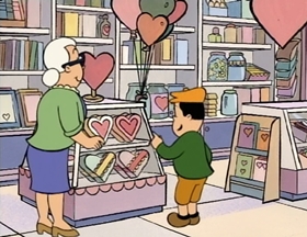 Screenshots from the 1996 CINAR cartoon Valentine