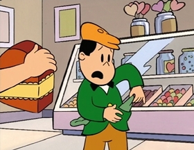 Screenshots from the 1996 CINAR cartoon Valentine