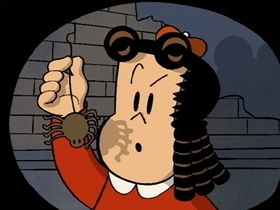 Screenshots from the 1996 CINAR cartoon The Bogeyman