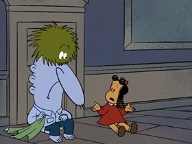 Screenshots from the 1996 CINAR cartoon The Bogeyman