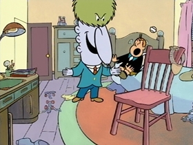 Screenshots from the 1996 CINAR cartoon The Bogeyman