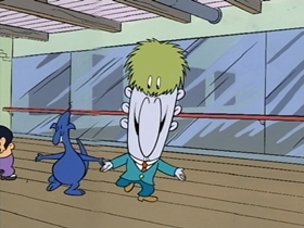 Screenshots from the 1996 CINAR cartoon The Bogeyman